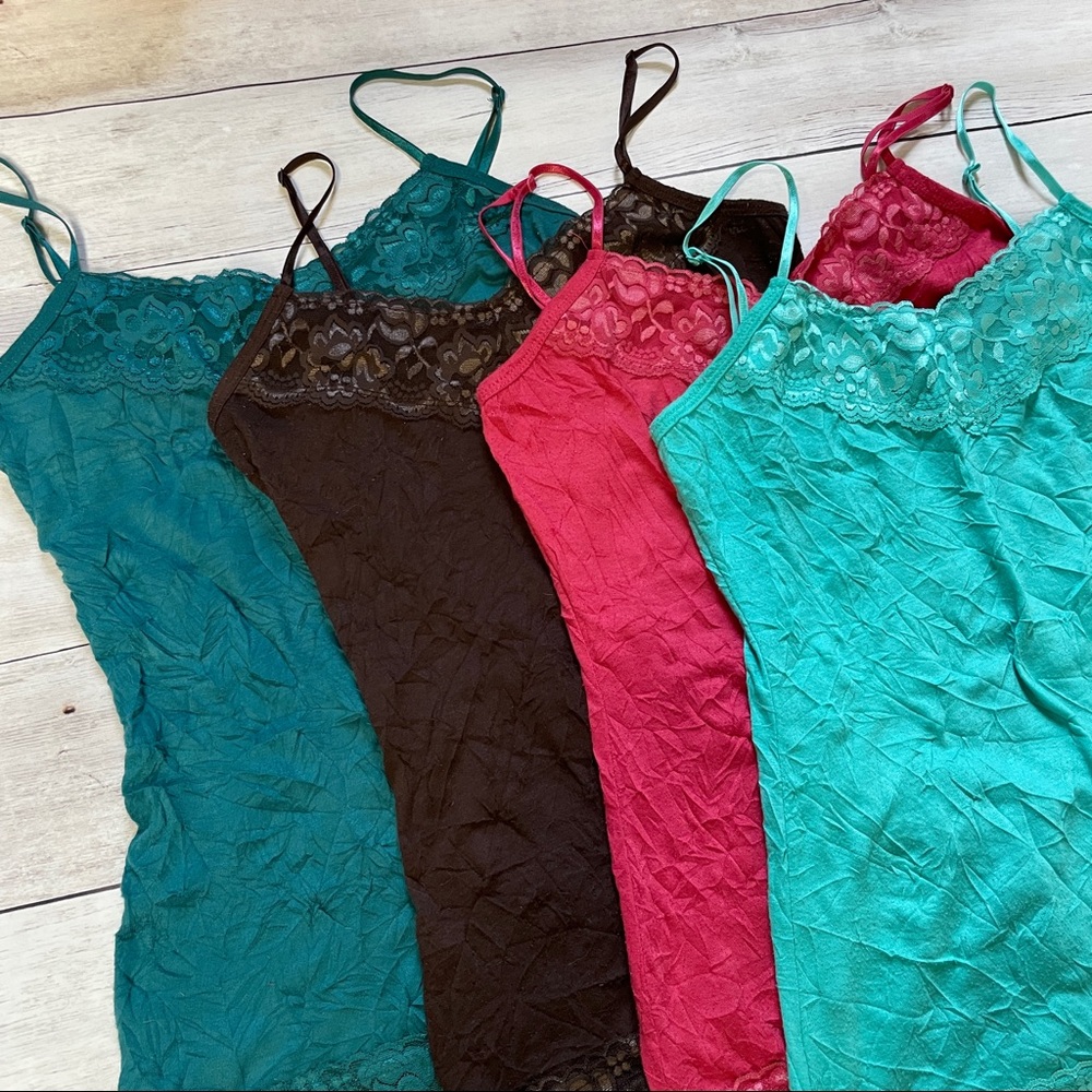 Maurices crinkle lace camisoles tank top bundle - XS, S